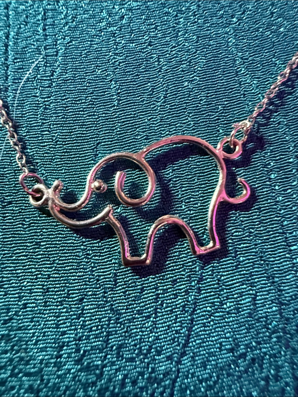 Sterling Silver Elephant Outline Necklace - Women's Jewelry